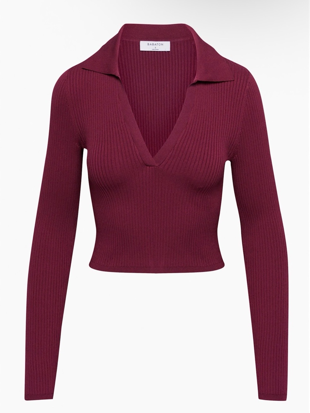 Aritzia V-Neck Polo Long-Sleeve